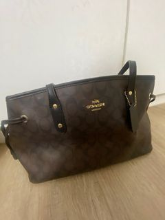 SpreeSuki - Coach Crossbody Bag In Gift Box Mini Bennett Satchel In  Signature Canvas Khaki / Saddle Brown # F32203