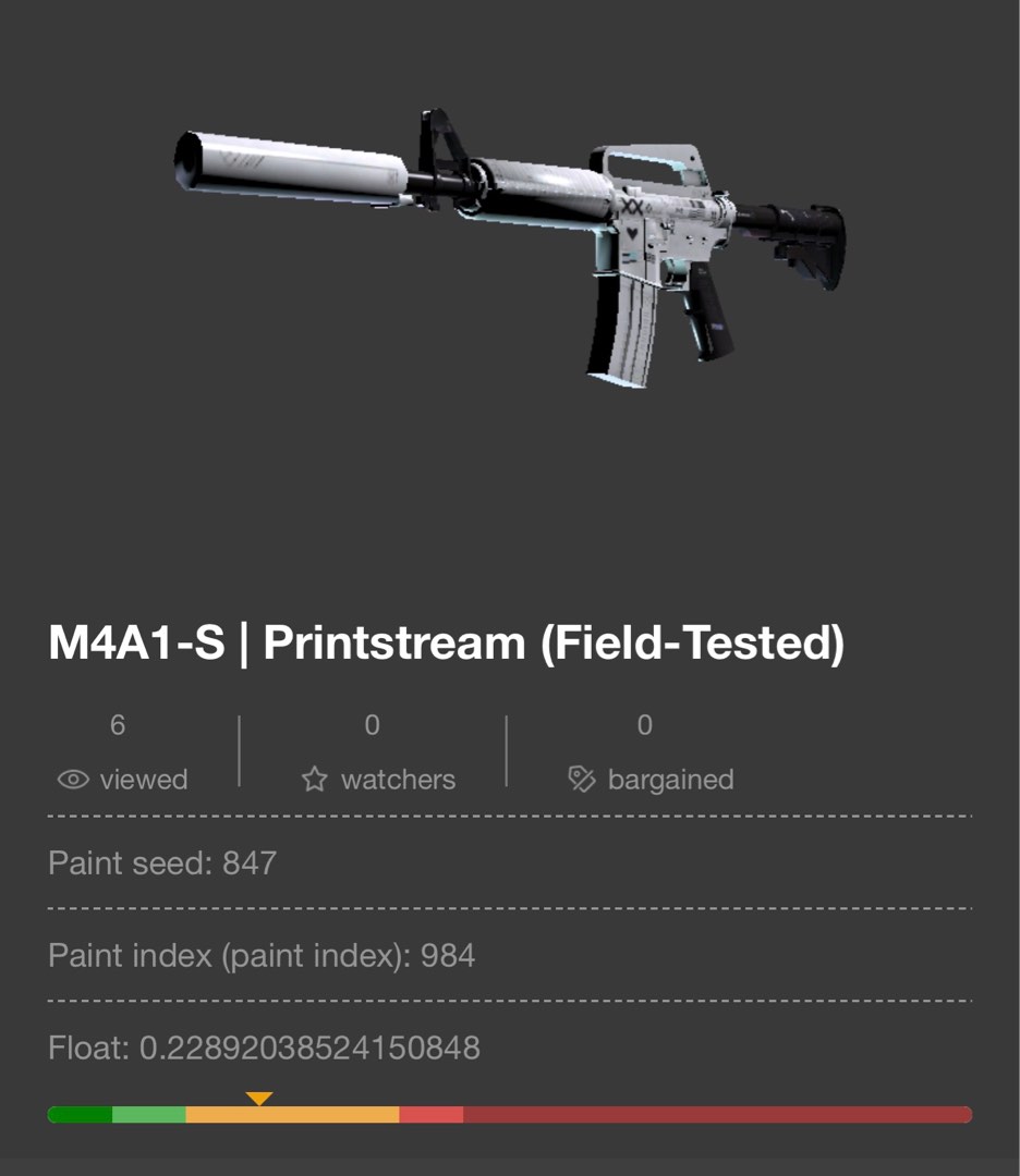 Csgo M4A1S Printstream FT, Video Gaming, Gaming Accessories, InGame