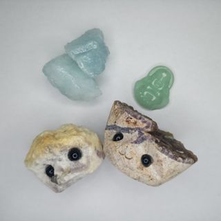 Cute Crystal Groots with Freebies Fluorite Tourmaline