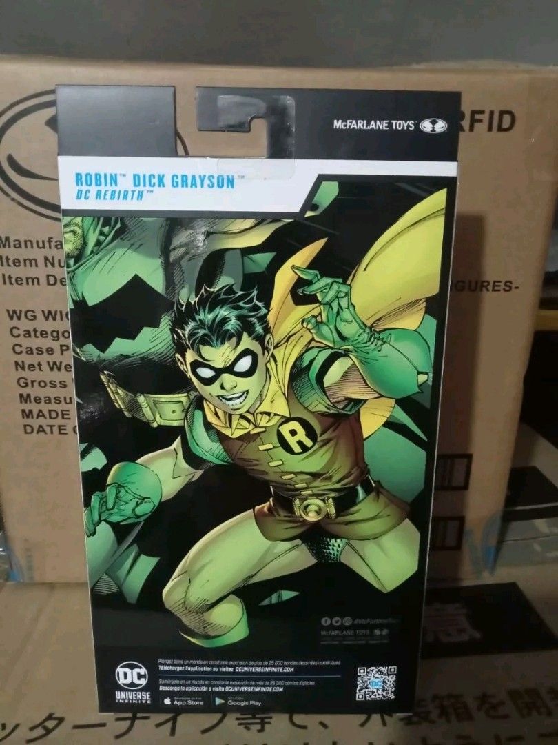 DC Multiverse Robin "Dick Grayson" Mcfarlane Action Figure (Gold Label) (Category: Figurines & Statues) located in Angeles City. Submitted by pauiechill (Listing ID 1261159385, Image 2). Description: BIB! - Never Displayed - Opened Once - 10/10 Condition - Complete Accessories MOP: BDO/GCASH Shipping: Buyer's Expense - LBC (COD/COP).