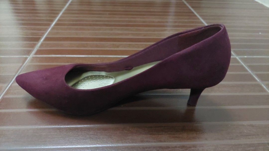 Plum kitten heel online shoes