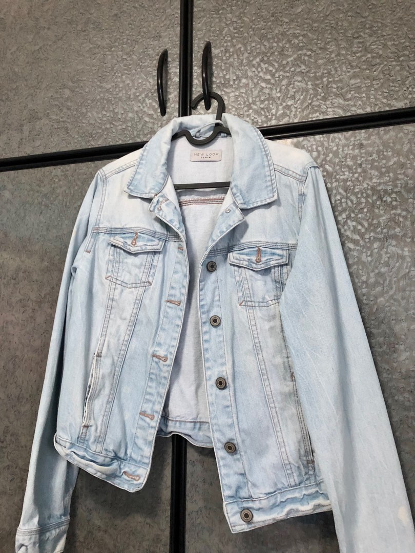 White denim jacket hot sale new look