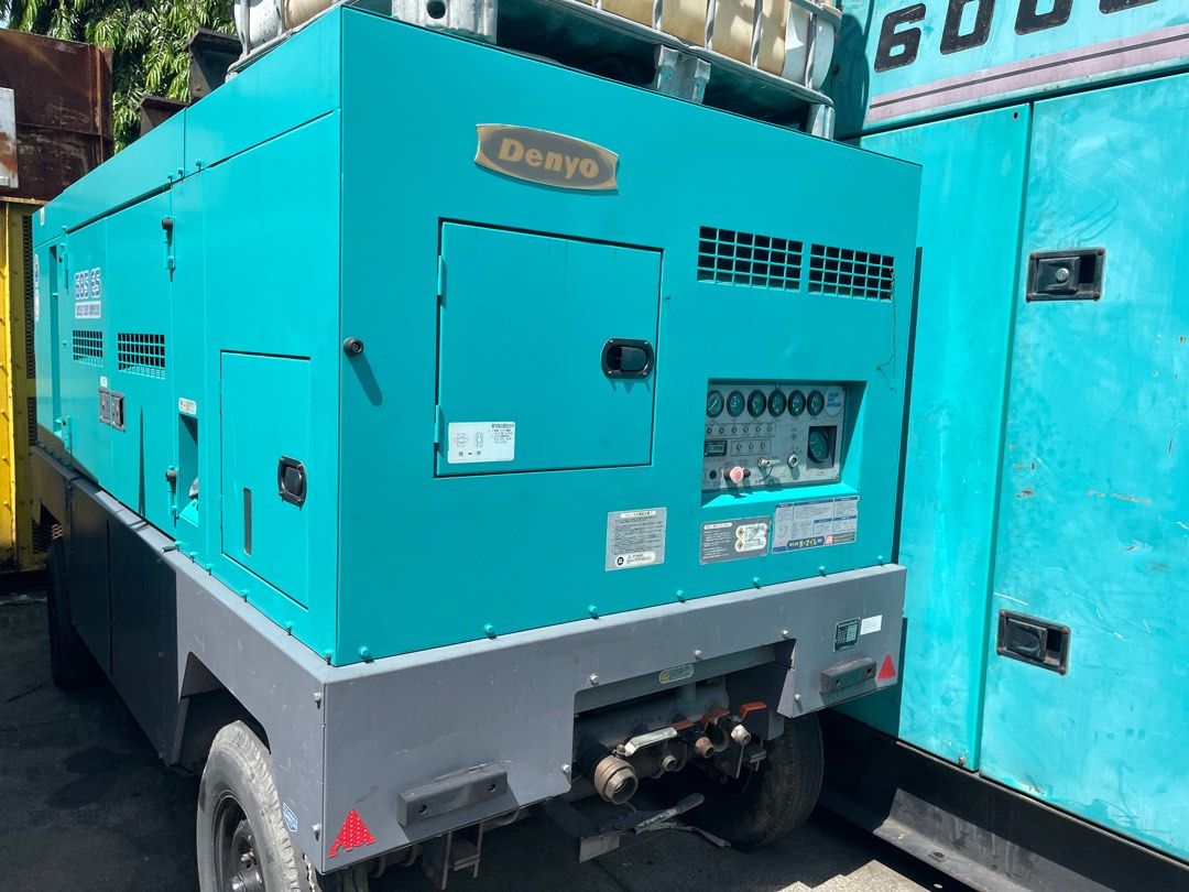 Denyo 685 cfm Unit (Category: Construction Tools & Equipment) located in Manila. Submitted by santiago0721 (Listing ID 1261165222, Image 2). Description: Good running condition Japan Surplus unit Full PMS included - Fuel tank Clean - Overhaul Radiator J08C Hino Engine .