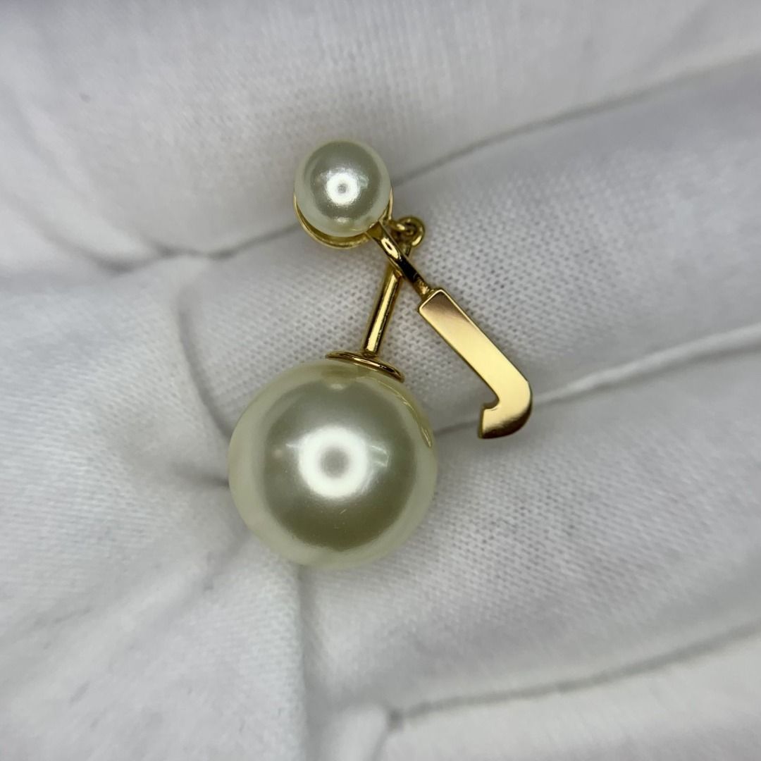 Double pearl earrings dior store