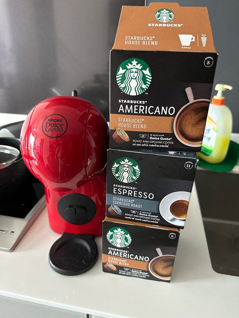 Dolce Gusto Capsule Coffee Machine & Starbuck Capsules, TV & Home