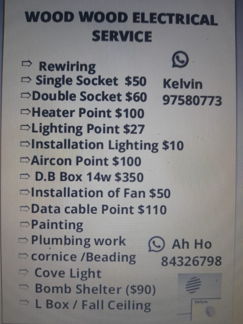 Hdb Electrical Wiring Cost Wiring Of The Distribution Board