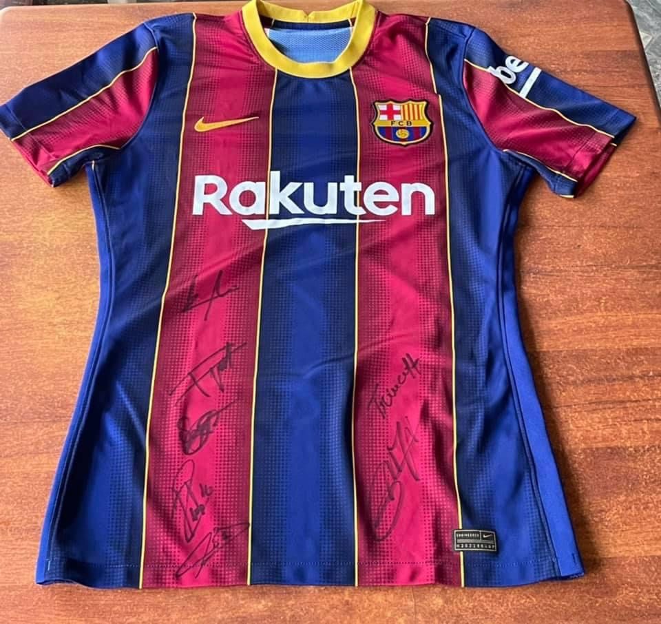 FC Barcelona 7 members signed vapor match home jersey kit 2020 21