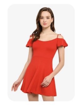 Forever 21 red off the shop shoulder dress