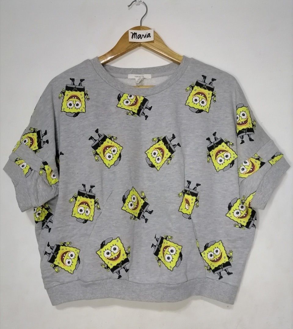 Forever 21 Spongebob Oversized Semi Croptop 21L Women s Fashion