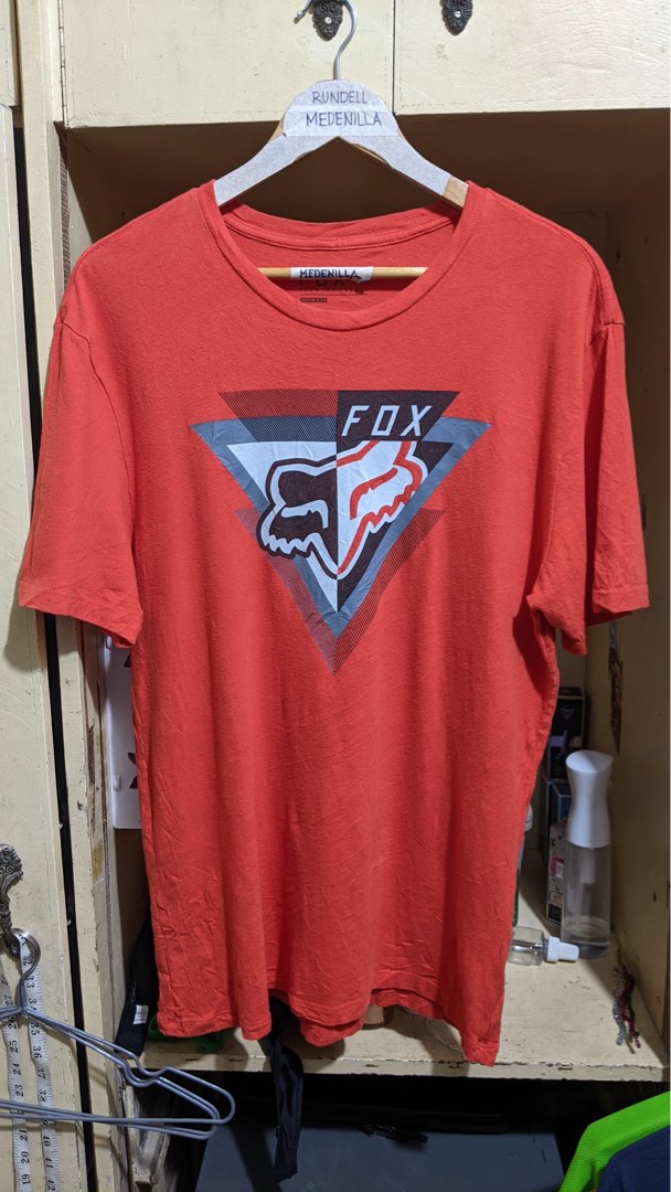 T-shirt Fox Femme – Gris – Taille L – Manches Courtes – Coton – Casual