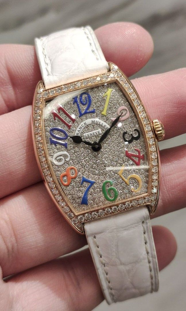 Franck Muller Casablanca Rose Gold Rainbow Roman with diamond