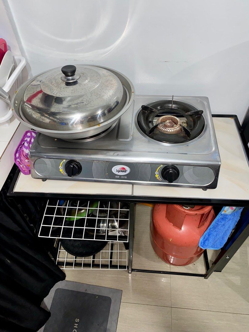 Gas Stove Stand Double Furniture Home Living Kitchenware