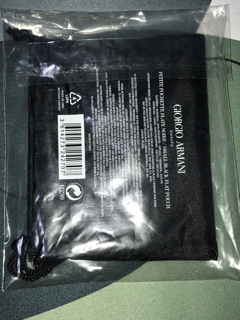 Giorgio Armani travel dust drawstring bag long pouch