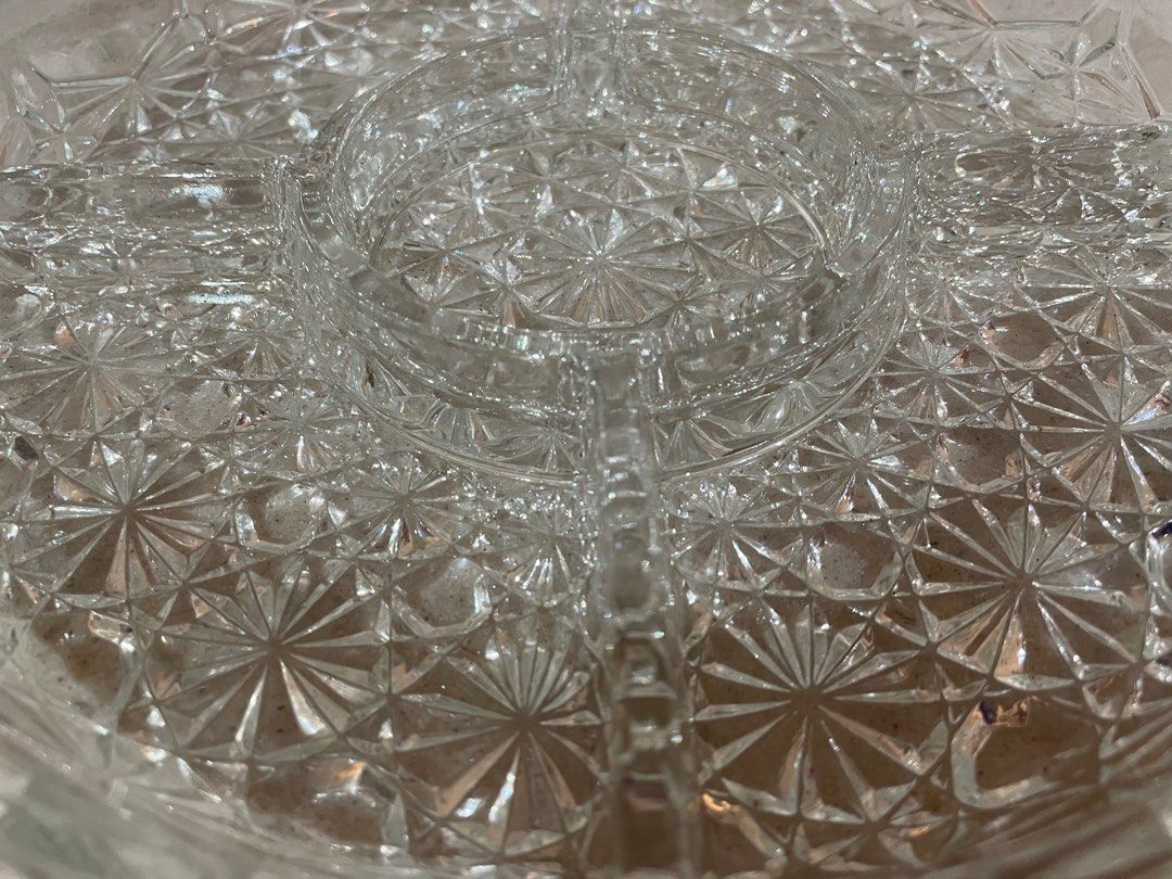 Glass Partitioned Tray, Furniture & Home Living, Kitchenware