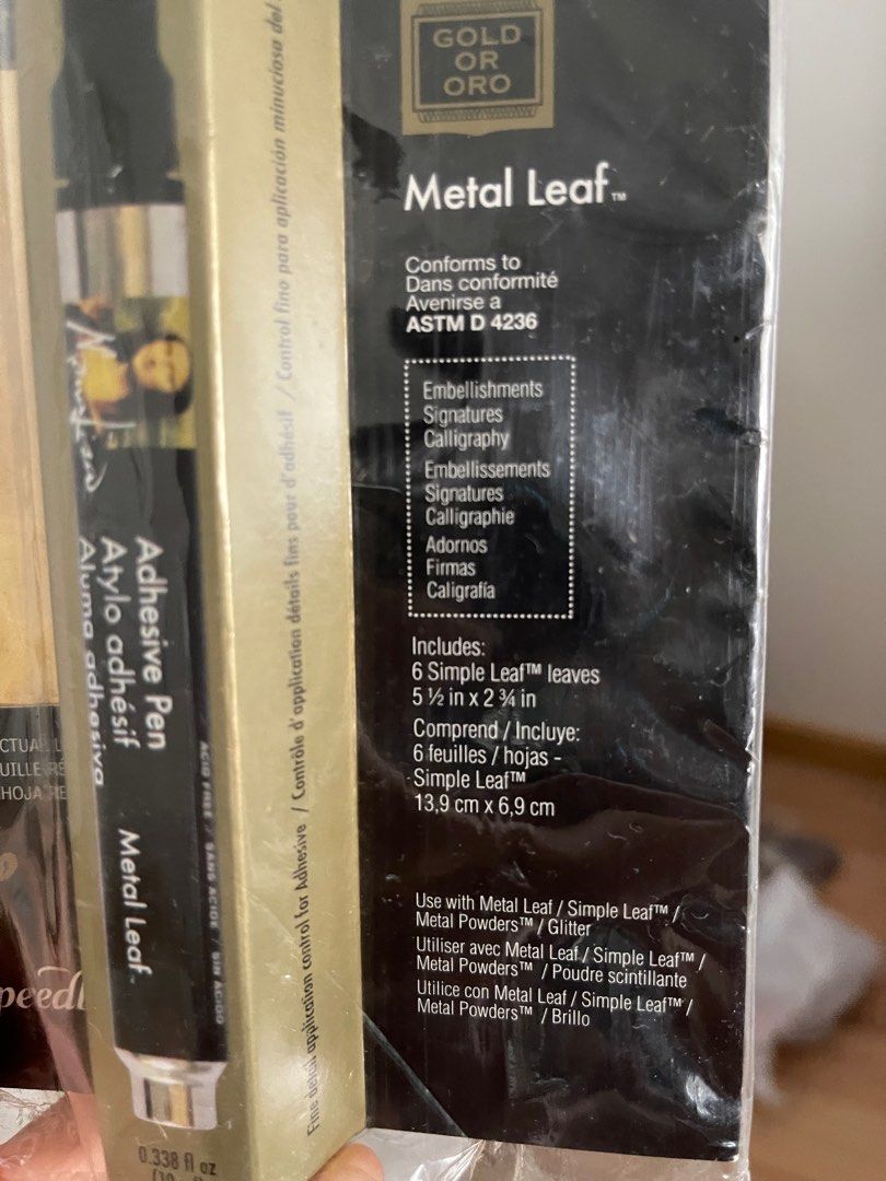Gold leaf adhesive pen clearance