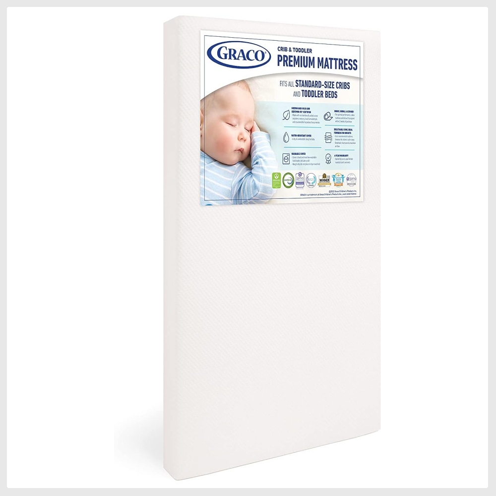 Graco Premium Foam Crib and Toddler Bed Mattress, Standard and Full