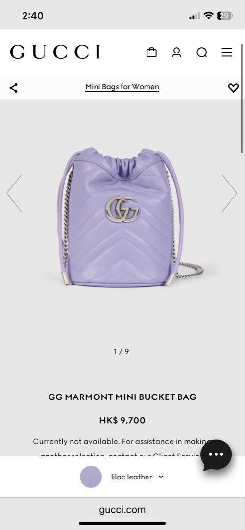 Gucci GG Marmont Mini Bucket Bag Luxury Bags Wallets on Carousell