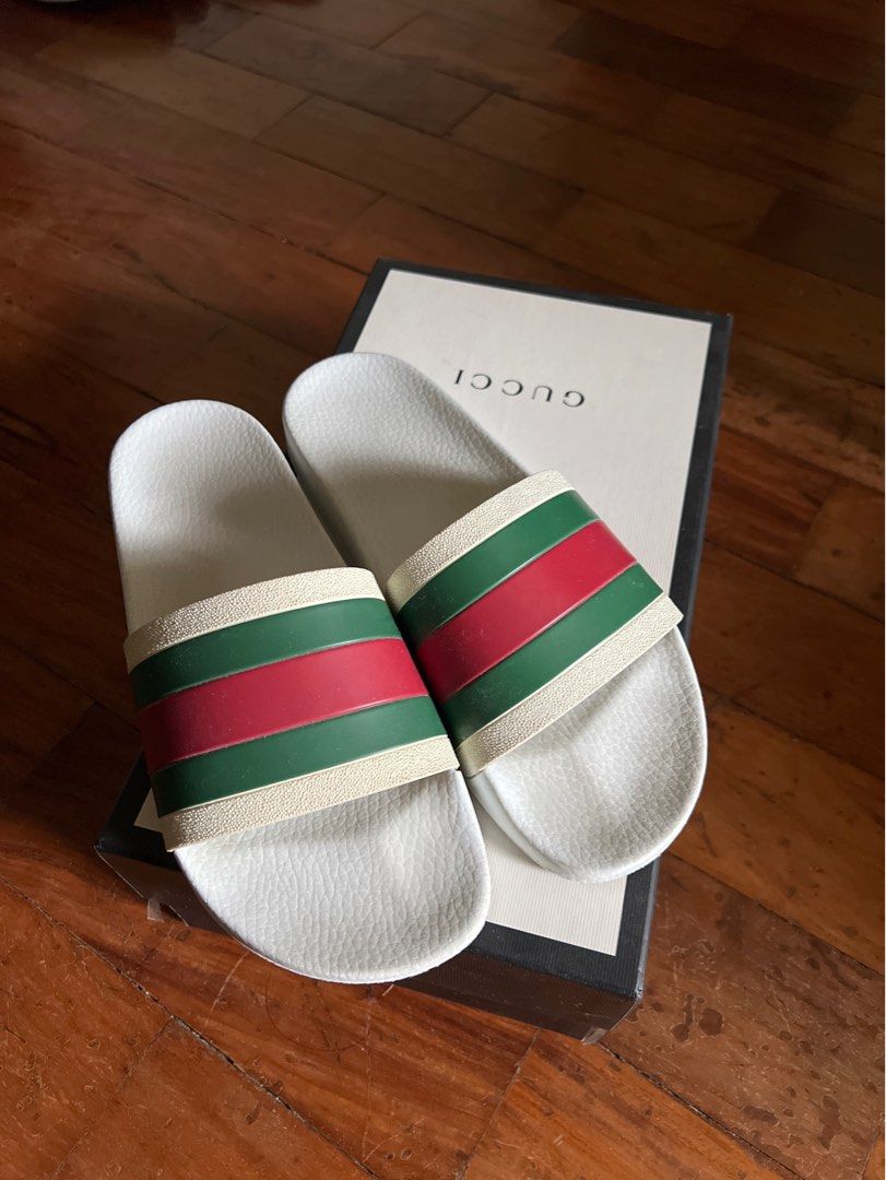 Gucci Slides White Men s Fashion Footwear Slippers Slides