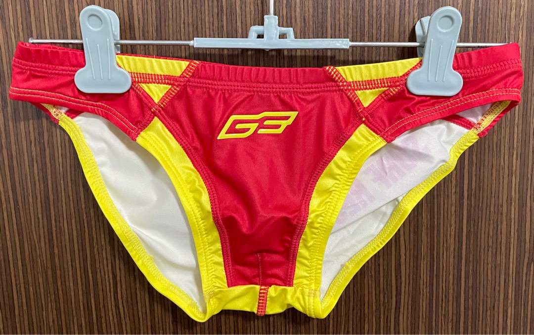 GX3 SPLASH SPORTS Surf Rescue Bikini Underwear, Yellow x Red, Men's