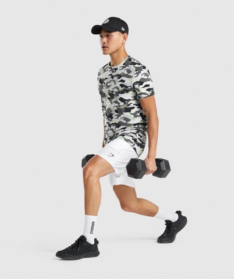 Gymshark fitness Arrival 7” shorts slim fit 短褲M, 男裝, 褲＆半截