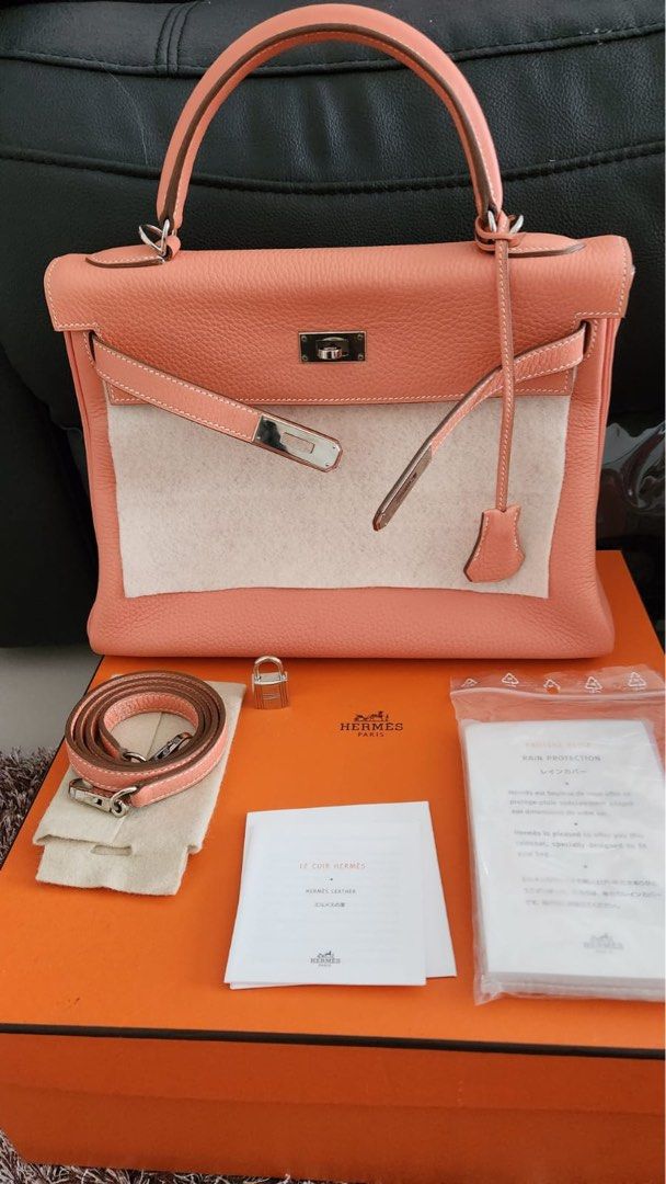 Hermes Kelly 32 AUTHENTIC, Barang Mewah, Tas Dompet di Carousell