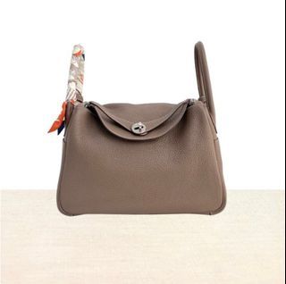 Hermes Lindy 30 Etoupe Q Square Stamp - THE PURSE AFFAIR