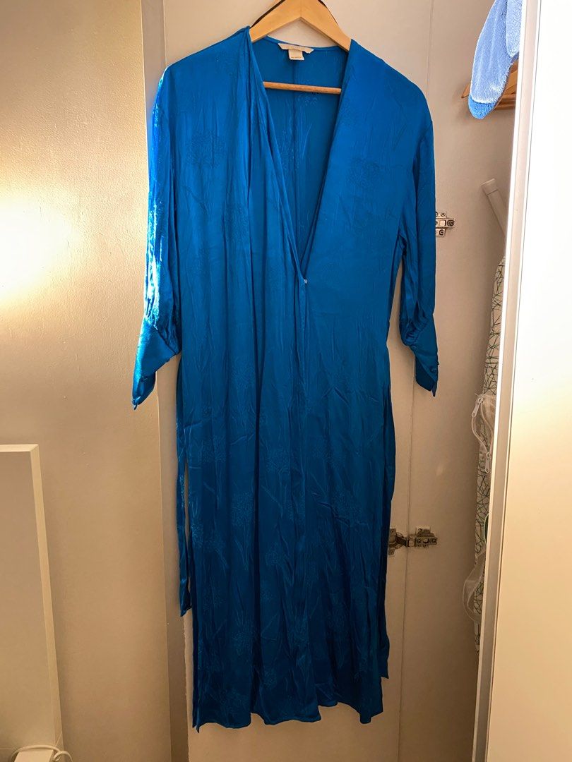 H&m blue kimono online