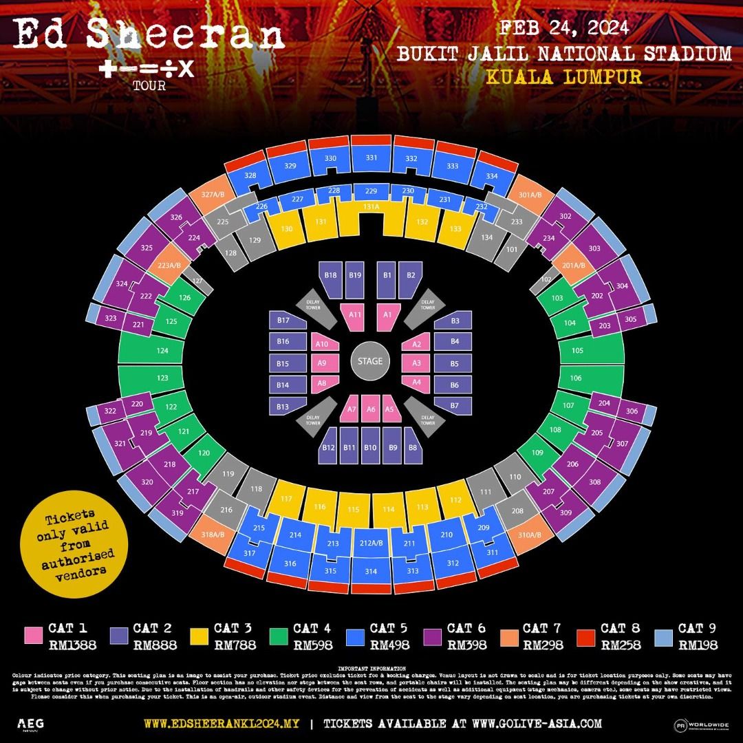 HTB Ed Sheeran 2024 Kuala Lumpur Malaysia Concert Ticket Service