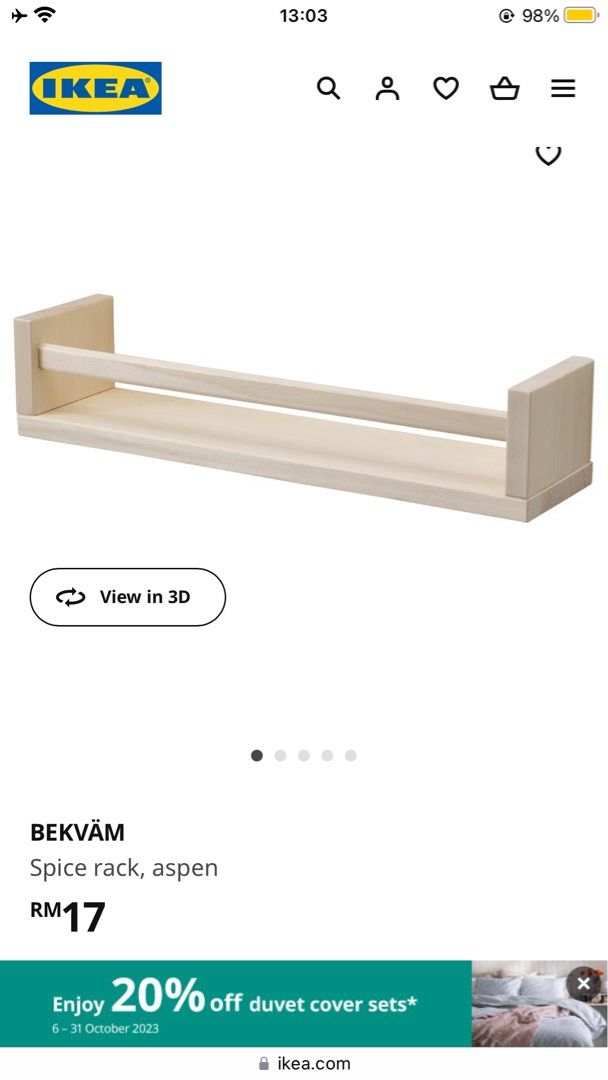 BEKVÄM spice rack, aspen - IKEA