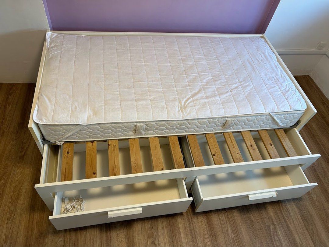 Ikea Daybed & Sealy Single Mattress, Furniture & Home Living, Furniture, Bed Frames & Mattresses