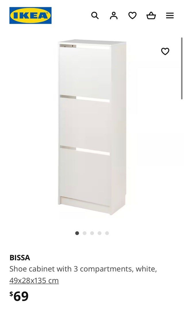 ikea shoe rack bissa, Furniture & Home Living, Furniture, Shelves