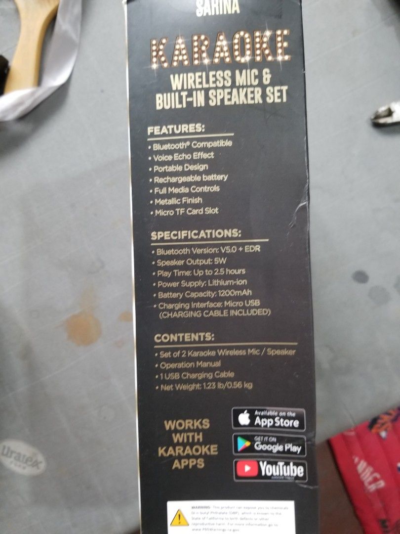 Imported wireless karaoke mic with special speaker (Category: Microphones) located in Paranaque City. Submitted by showboat (Listing ID 1261186581, Image 3). Description: imported from the USA.
