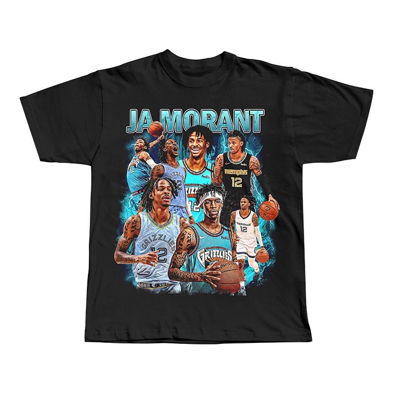 Ja Morant Memphis Grizzlies Black T-Shirt #5, Men's Fashion, Tops & Sets,  Tshirts & Polo Shirts on Carousell