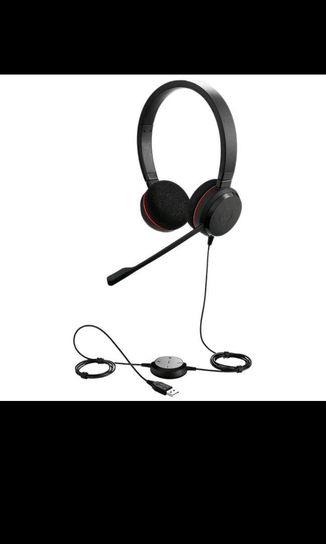 Jabra Evolve 20 Stereo Wired Headset HSC016, Audio, Headphones