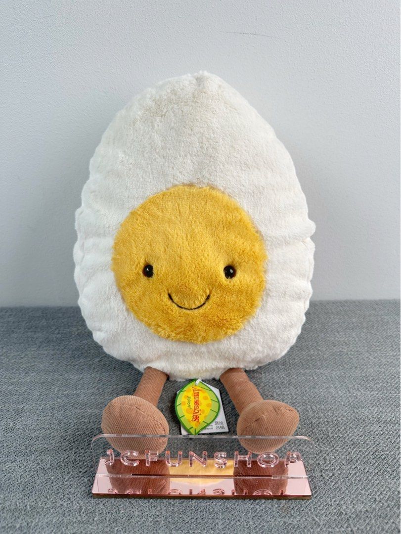 BNWT JellyCat Amuseable Happy Boiled Egg Bag, Women's Fashion