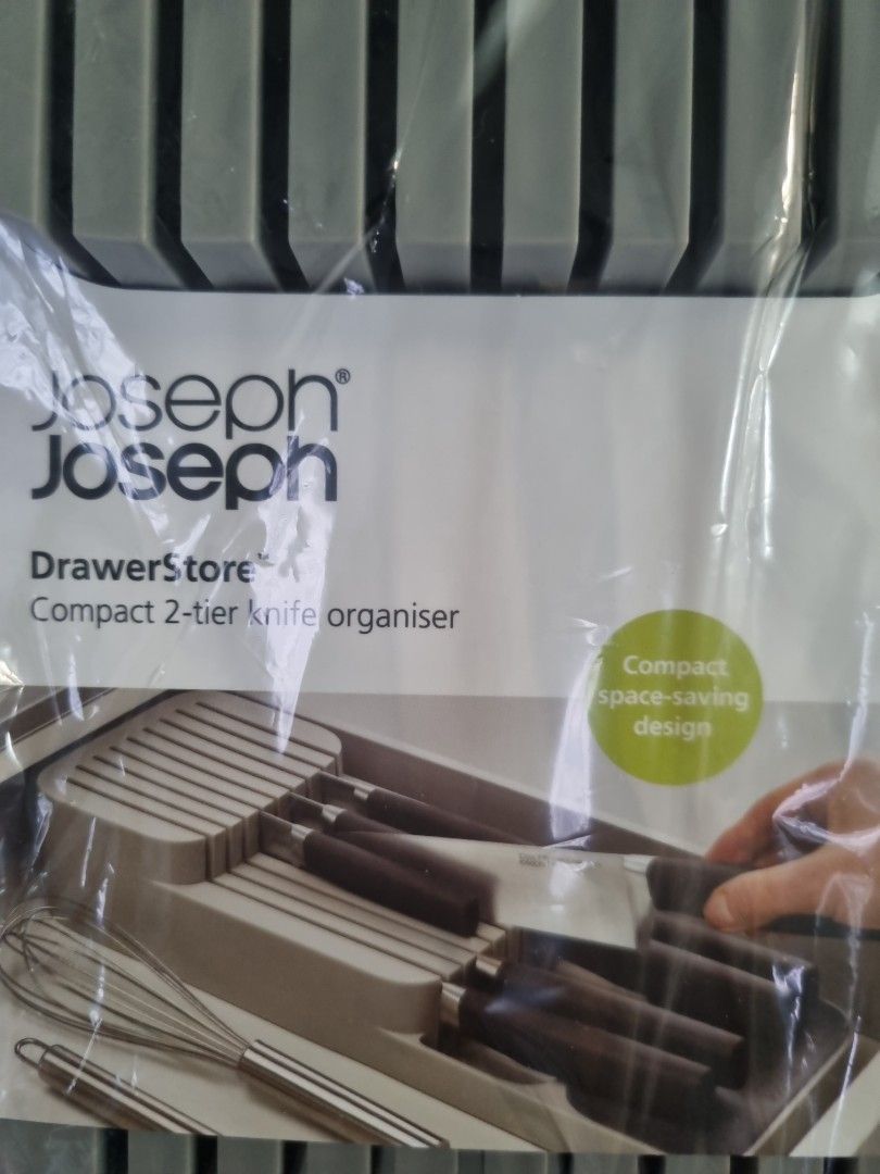 Joseph Joseph DrawerStore Bamboo 2 Tier Knife Organizer