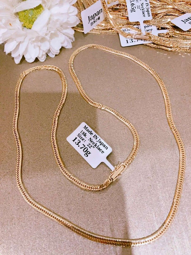 K18 Japan Gold Necklace, Women's Fashion, Jewelry & Organizers