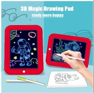 AiTuiTui Magnetic Drawing Board Mini Travel Doodle, Erasable Writing Sketch  Colorful Pad Area Educational Learning Toy for Kid / Toddlers/ Babies with