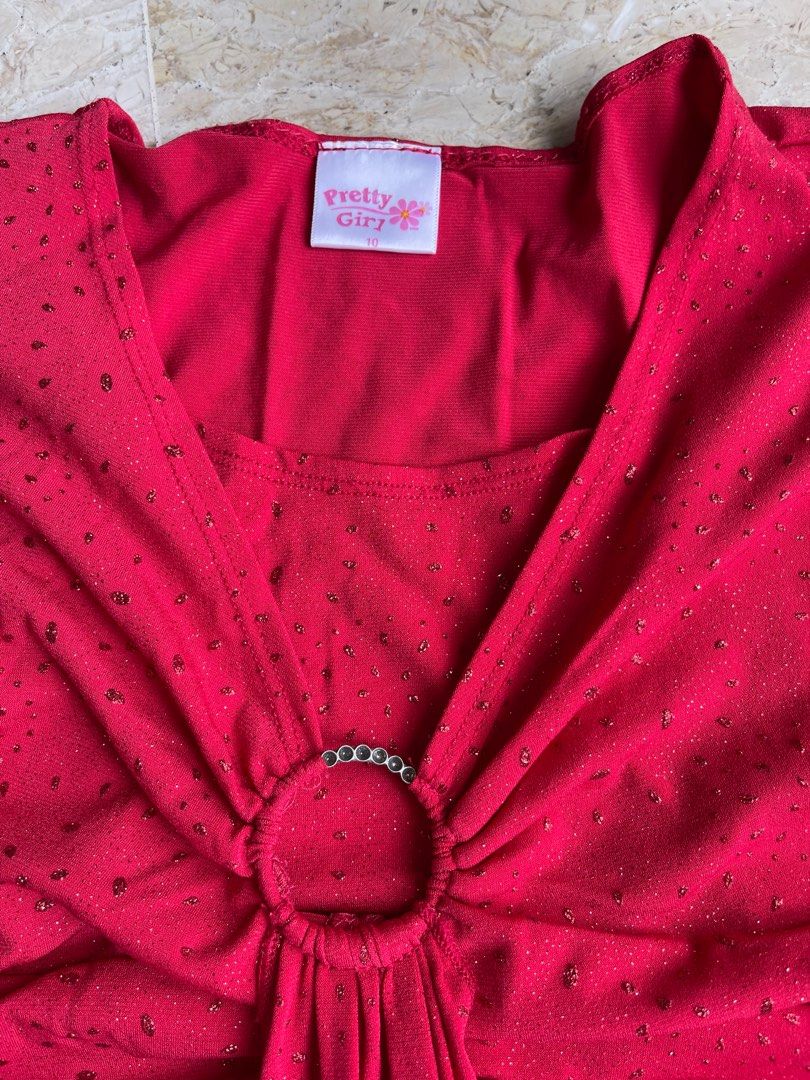 Girls red dress size 10 best sale