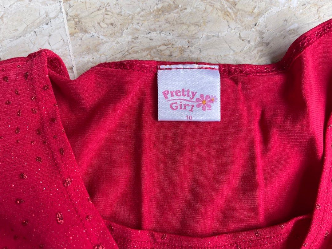 Girls red shop dress size 10