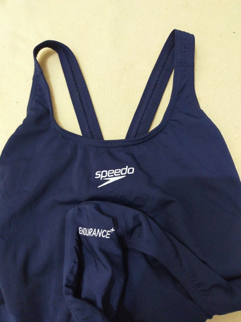 (L) SPEEDO ENDURANCE+ NAVY MEDALIST ONE PIECE TRAINING SWIMSUIT, Women
