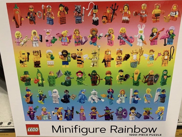 Puzzle 1000 pièces - LEGO® Minifigure - Rainbow