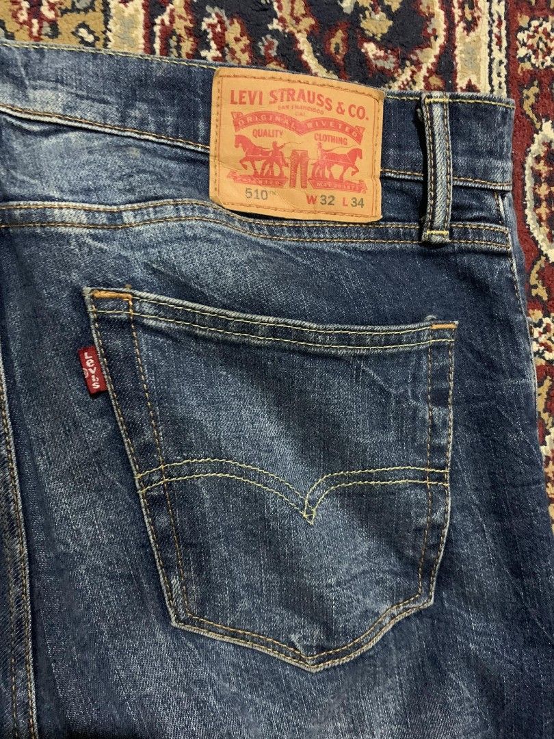 Levis 510 32 34 Men s Fashion Bottoms Jeans on Carousell
