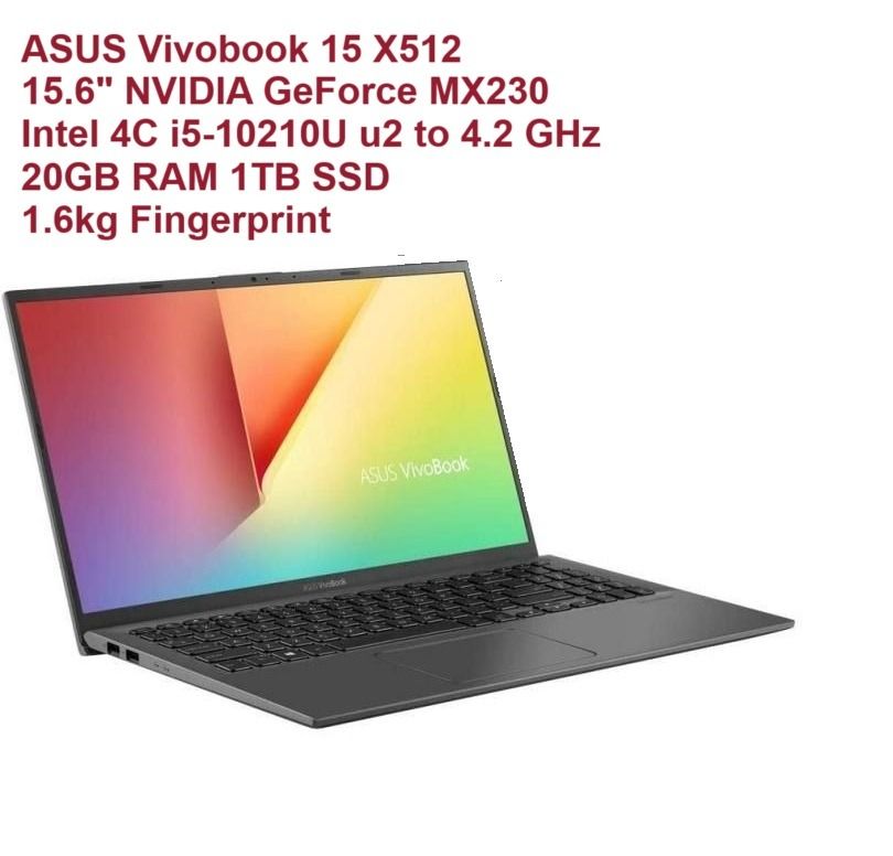 Lightly used, professionally upgraded ASUS Vivobook 15 X512 15.6