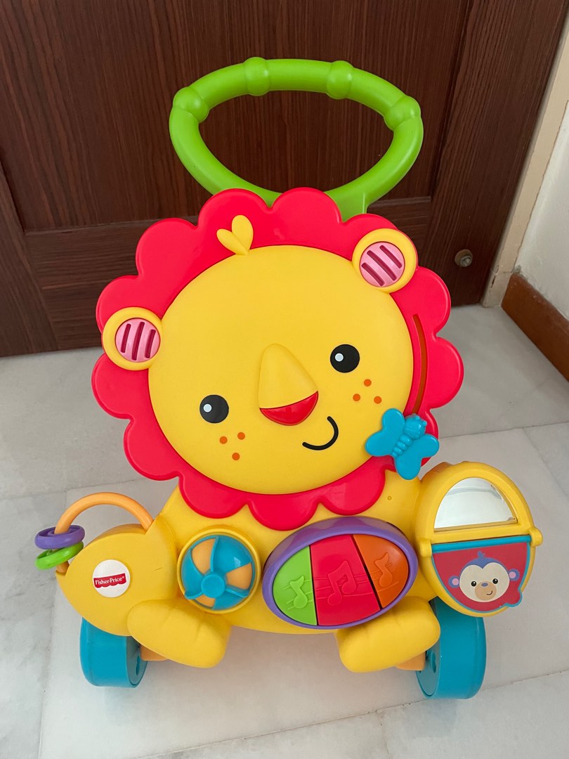 Like New Fisher Price Lion Baby Walker, Babies & Kids, Infant Playtime