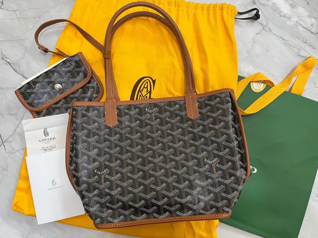 goyard Mini anjou navy, Barang Mewah, Tas & Dompet di Carousell