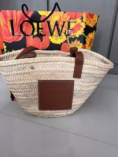 Loewe Leather Trimmed Basket Bag - Neutrals Totes, Handbags - LOW51267