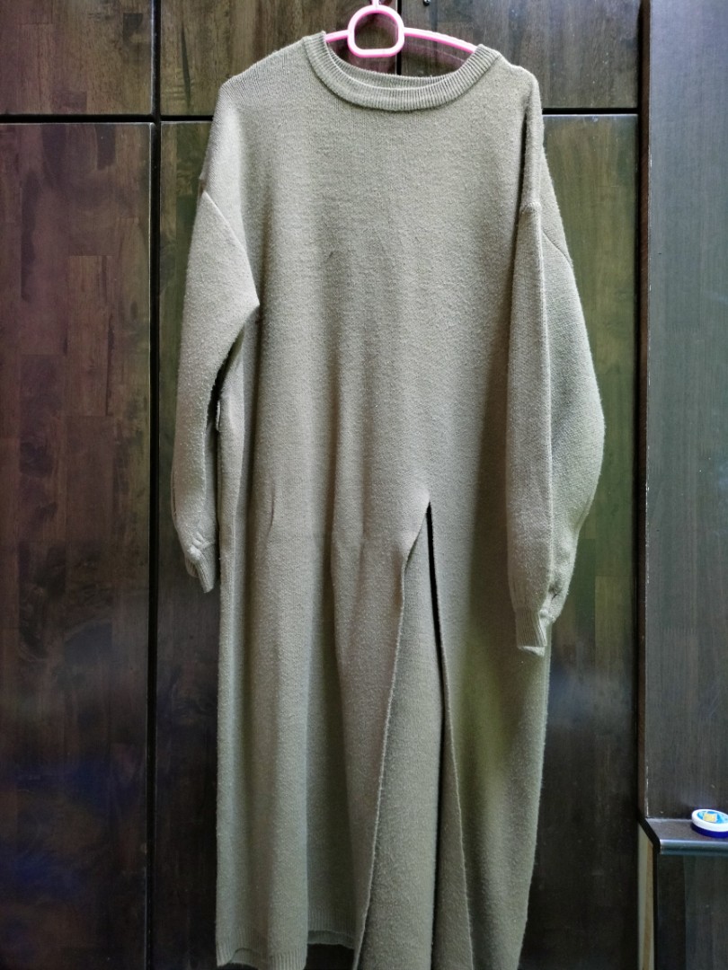 ARGUE LUMINARY CLEAR SMOOTH WOOL DRESSロングワンピース/マキシ