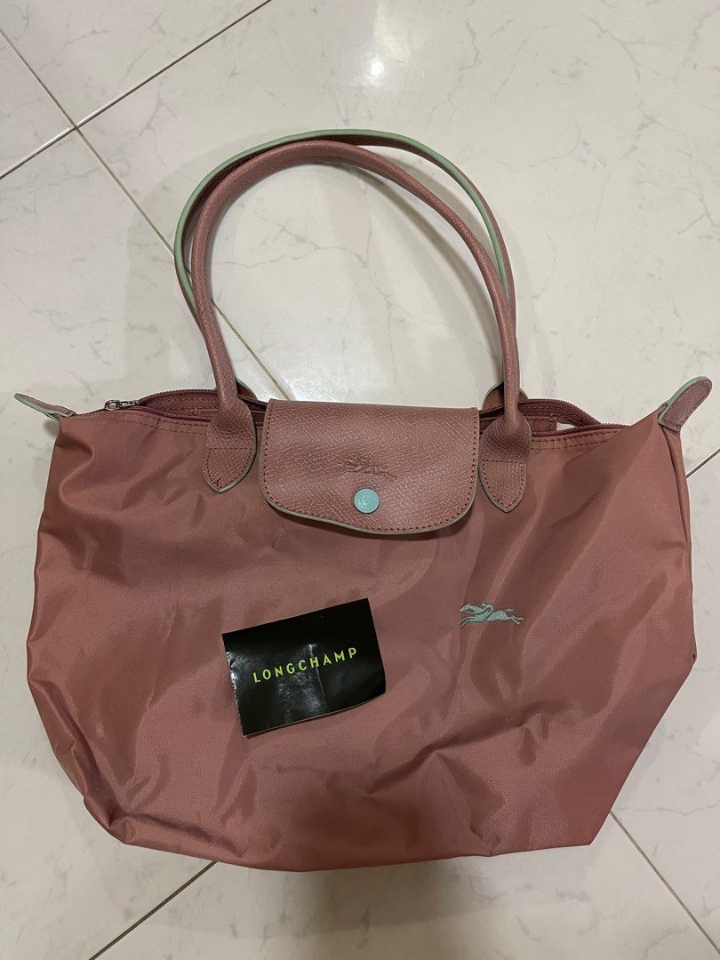 Longchamp Le Pliage Club Shoulder Bag long handle tulip pink, Women's