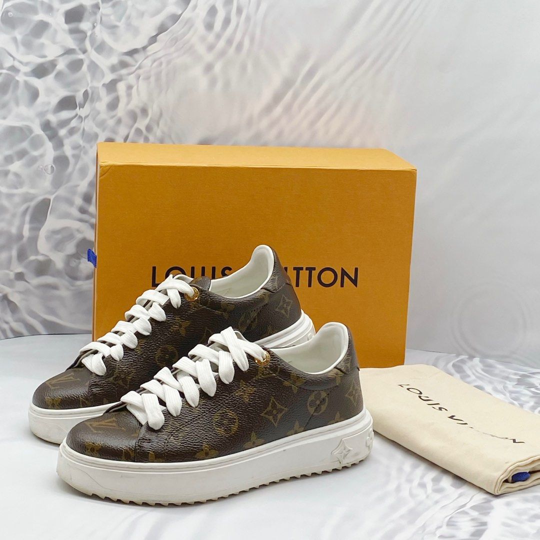 LOUIS VUITTON MONOGRAM CANVAS TIME OUT SNEAKERS SIZE 37 -FULL SET-, Luxury,  Sneakers & Footwear on Carousell